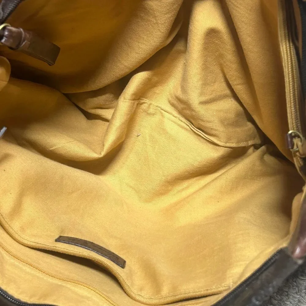 🤠Sabrina Scala Brown Leather Large Shoulder Bag/Purse